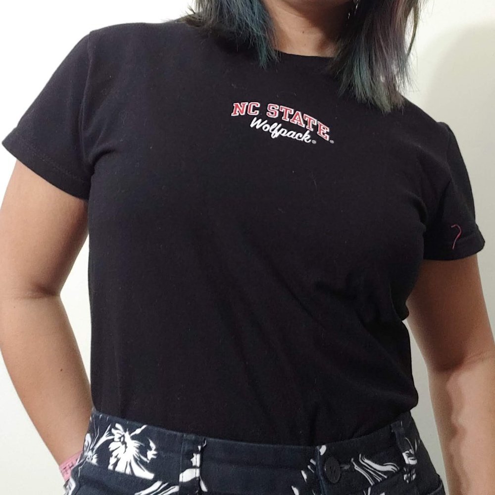 NC State Black College0 T Shirt Cotton and Spandex